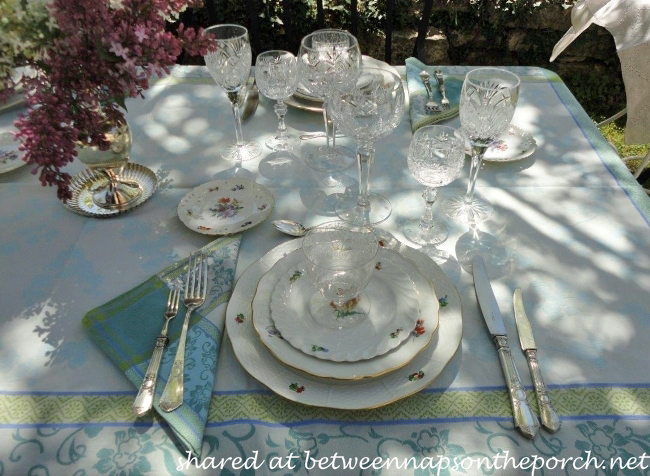 Spring Table Setting with Nymphenburg, Meissen and Herend 1a