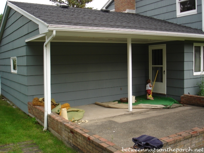 screen porch with metal roof