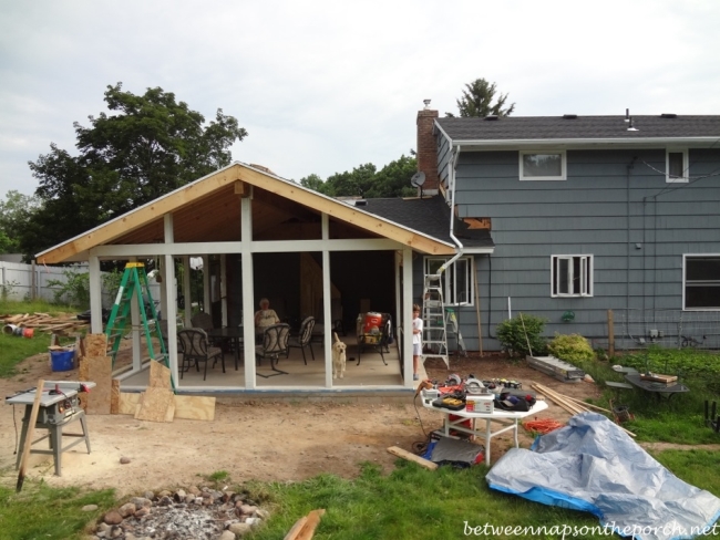 Construction of Screened Porch