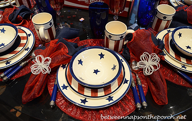 Red, White and Blue Dishware for Patriotic Holidays