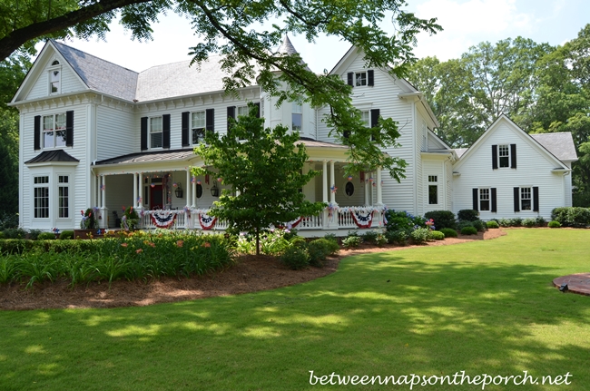 Victorian Home Decorated for 4th of July