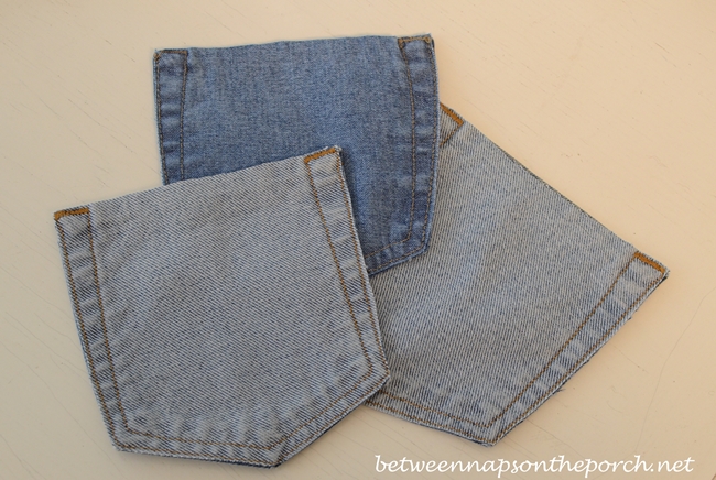 Recycle Jeans Pocket for Flatware Holders