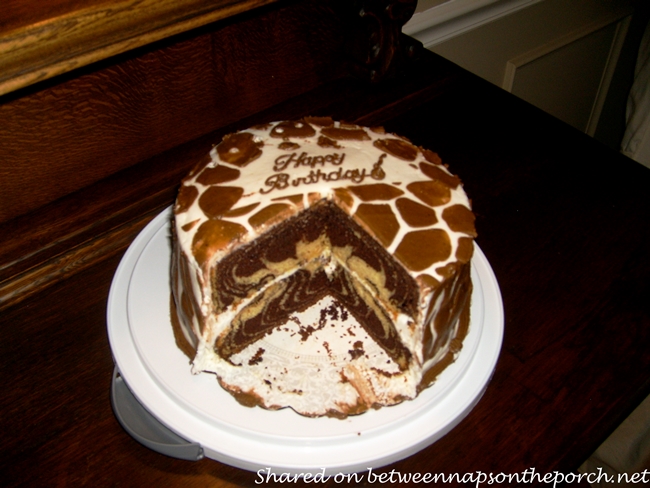 Safari and Zebra Themed Birthday Cake