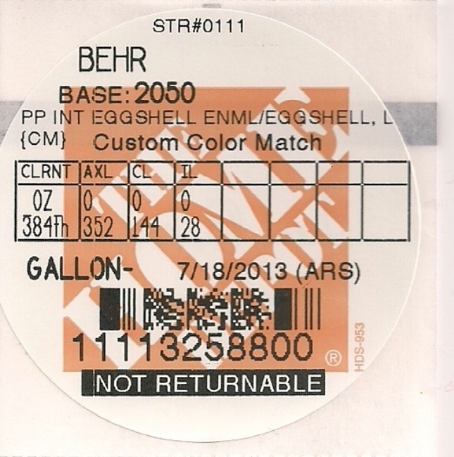 Duron, Tea Biscuit Paint Formula, 07-20-13