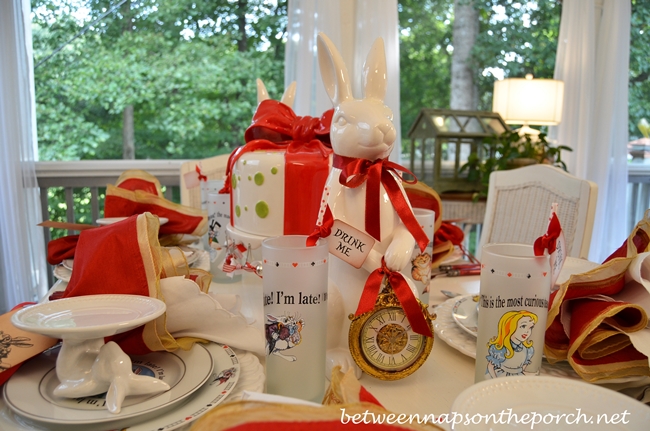 Alice in Wonderland Table Setting Tablescape 