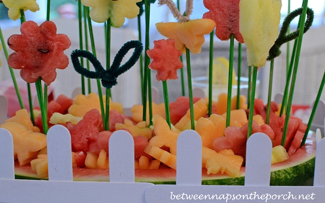 Watermelon Carved for a Summer Table Setting Centerpiece