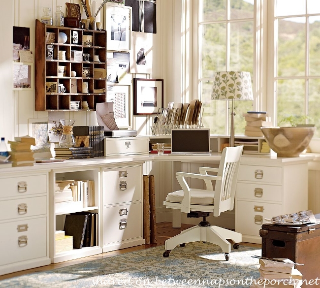 How to Design an Office with Pottery Barn Bedford Furniture and A Laser ...