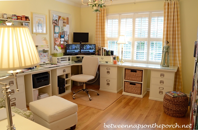 How to Design an Office with Pottery Barn Bedford Furniture and A Laser ...