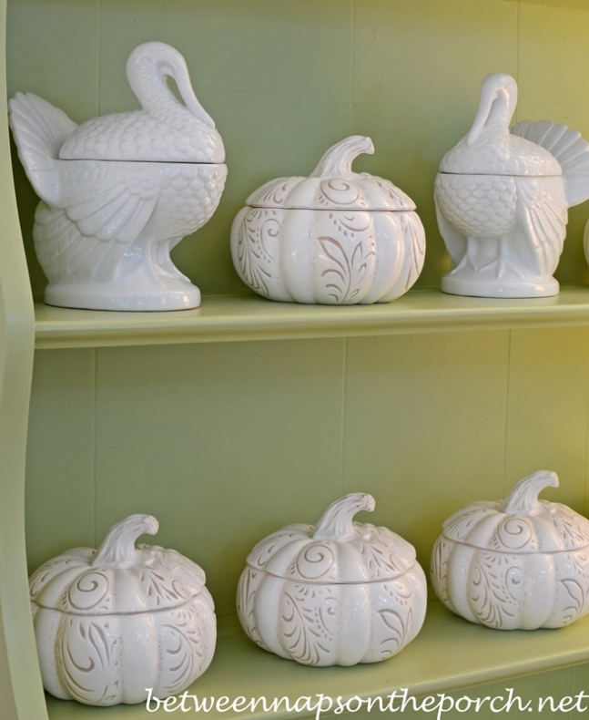 White Pumpkins and Turkeys