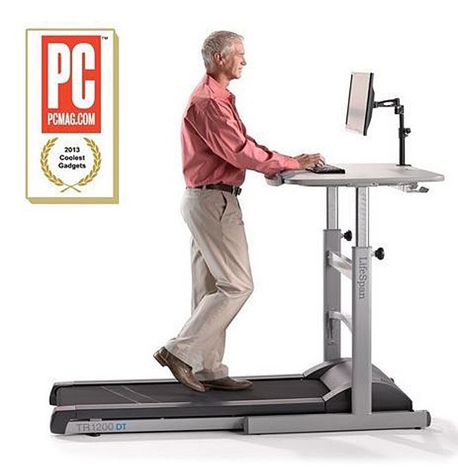 The Treadmill Desk Burn Calories While Working and Surfing the Web Between Naps on the Porch