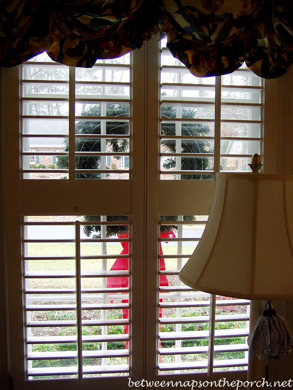 Wreath on Window Seeen from Inside