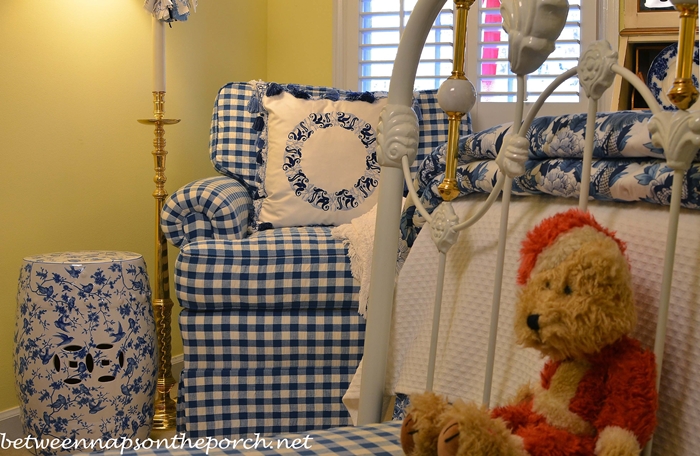 Blue and White Guest Room