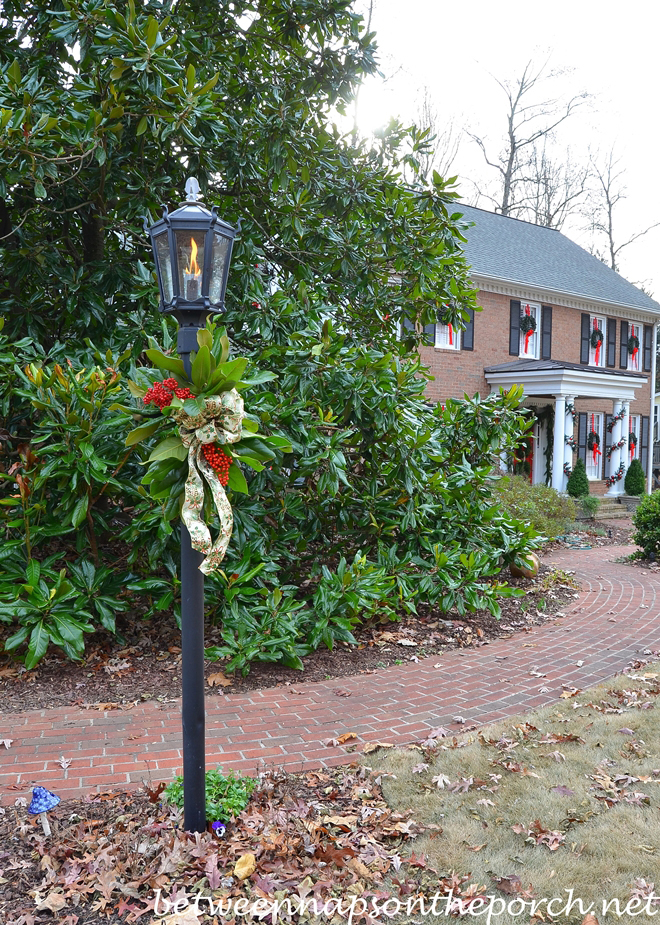 Decorate a Lantern for Christmas with Fresh Greenery, Ribbon and ...