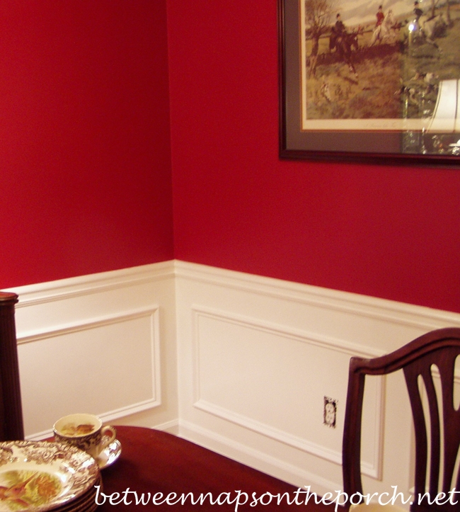 Add Picture Molding Wainscoting Under Chair Rail in Dining Room 