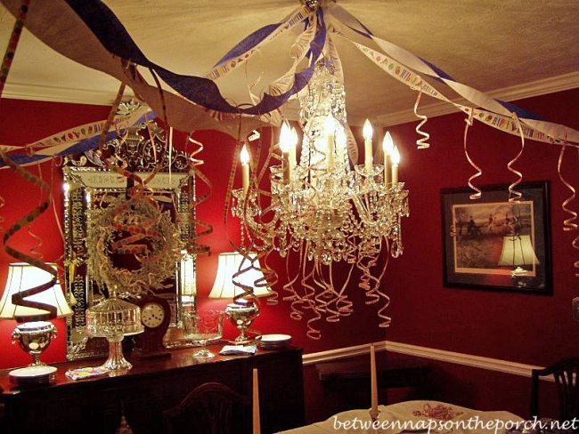 Dining Room Decorated for Birthday Party