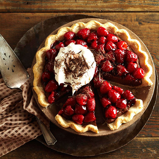 Double Chocolate Mascarpone Raspberry Pie