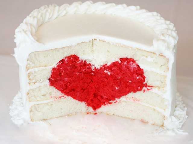 Surprise Heart Cake