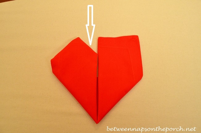 Valentine's Day Heart Napkin Fold Tutorial 
