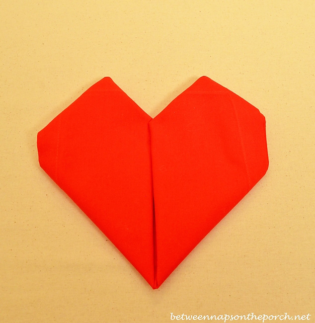 Valentine's Day Heart Napkin Fold Tutorial 