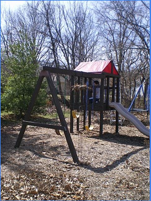 Gym Play Set Becomes Potting Shed