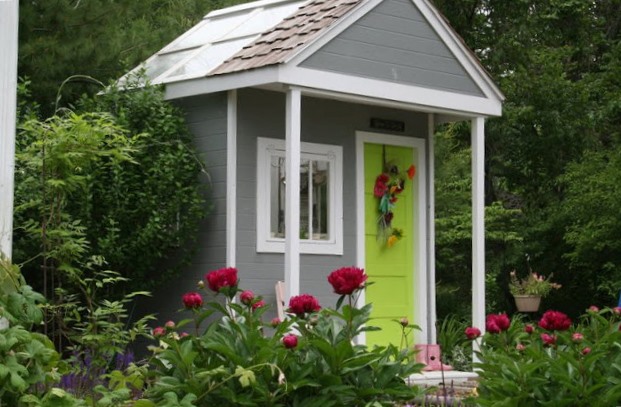 Potting Shed Built from Play Gym Set