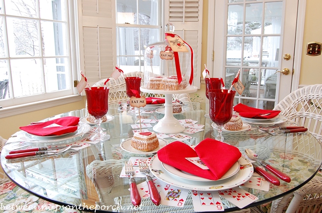 Valentine's Day Table Setting with an Alice in Wonderland Queen of Hearts Theme_wm