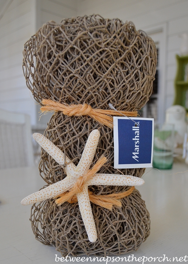 Seashell and Fishing Net Table Runner Centerpiece