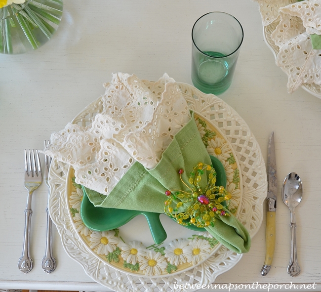 St. Patrick's Day Spring Table Setting Tablescape 