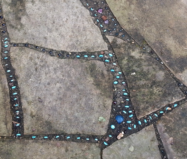 Garden Patio with Decorative Stones and Jewels in GroutA_wm