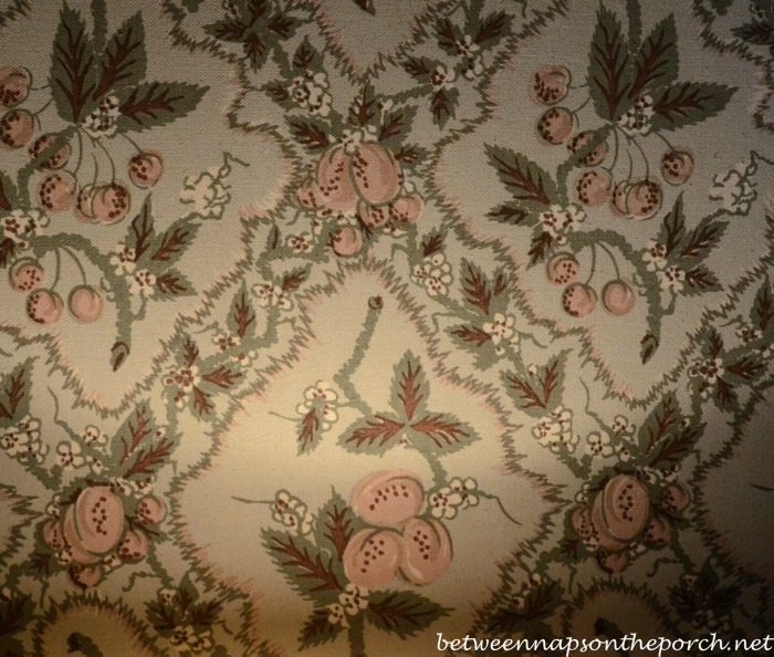 Beautiful Fabric on Walls in Historic Williams New Orleans Home