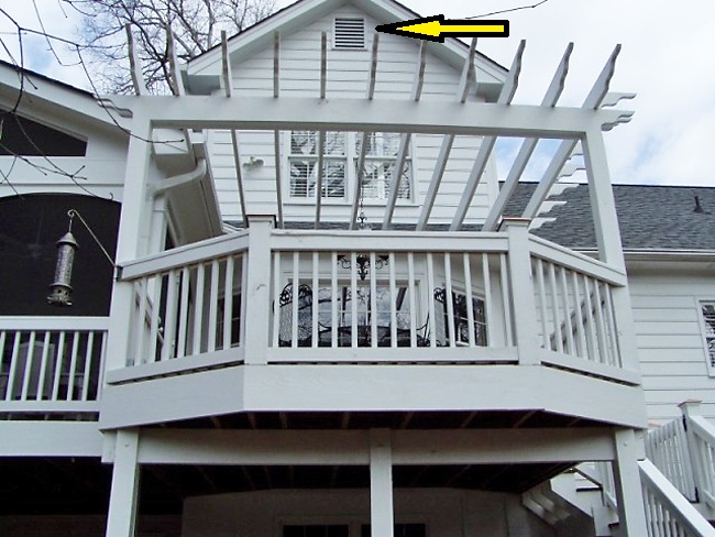 Deck with Pergola Above