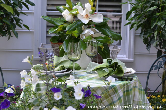 Summer Table Setting on the Deck