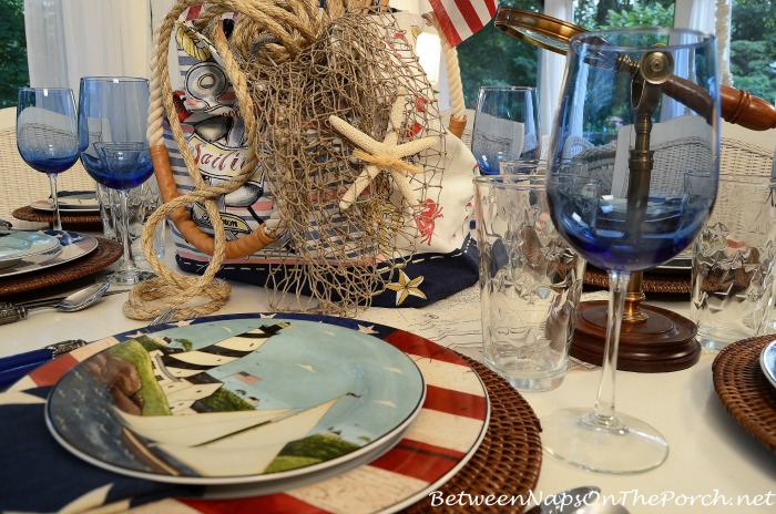 4th of July Nautical-Themed Table Setting – Between Naps on the Porch