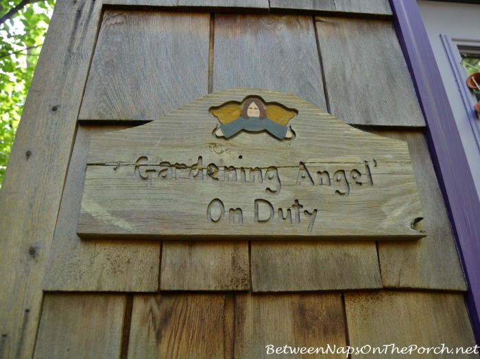 Garden Angel on Duty Sign