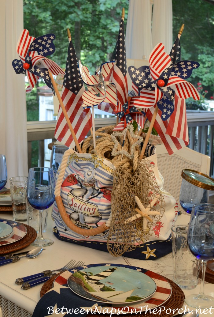 Nautical Table Setting for 4th of July