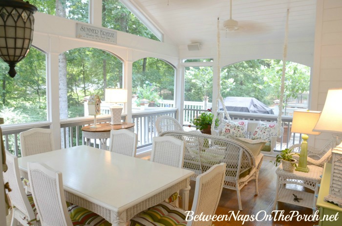 Screened Porch Freshly Painted