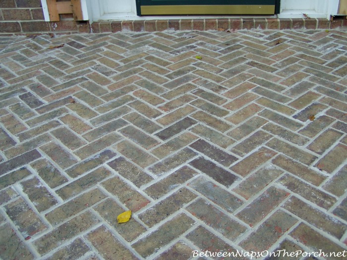 Herringbone Brick Pattern for Small Front Porch