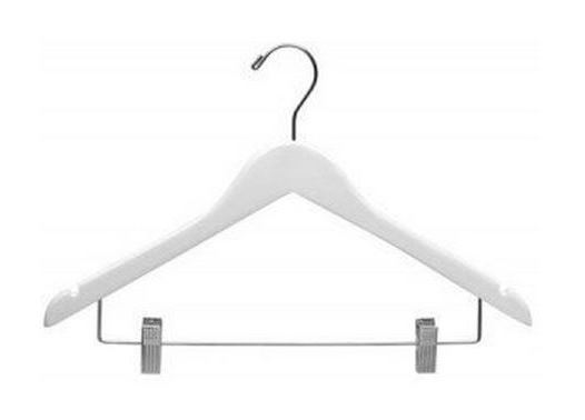 White Wood Suit Hangers