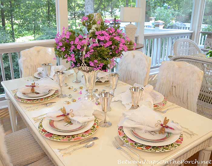 Girl's Birthday Party Table Setting Tablescape