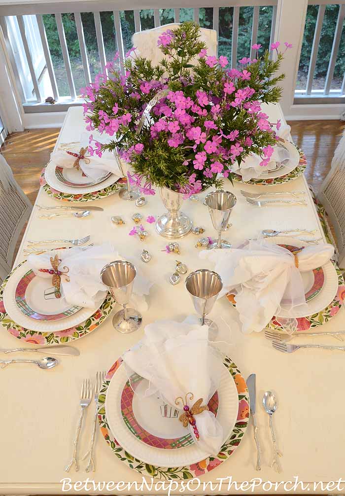Girl's Birthday Party Table Setting Tablescape 