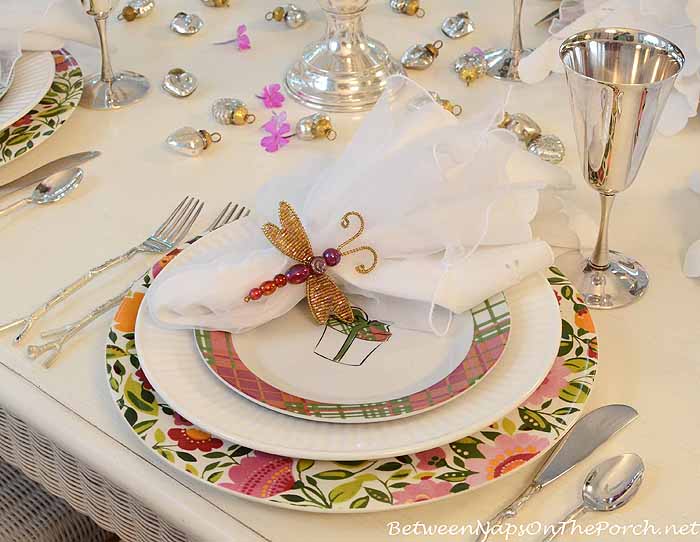 Kim Parker Emma's Garland Floral Chargers in Birthday Party Table Setting