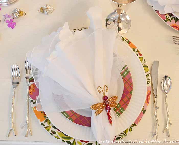 Silver Twig Flatware Table Setting