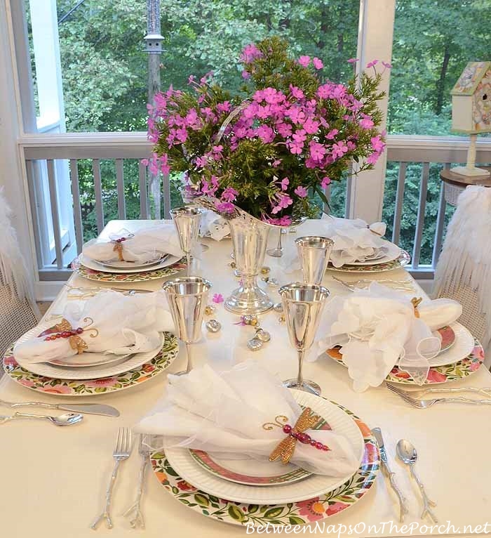 Summer Birthday Party Table Setting Tablescape 