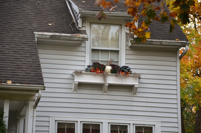 Fall Windowbox Planting with Pumpkin