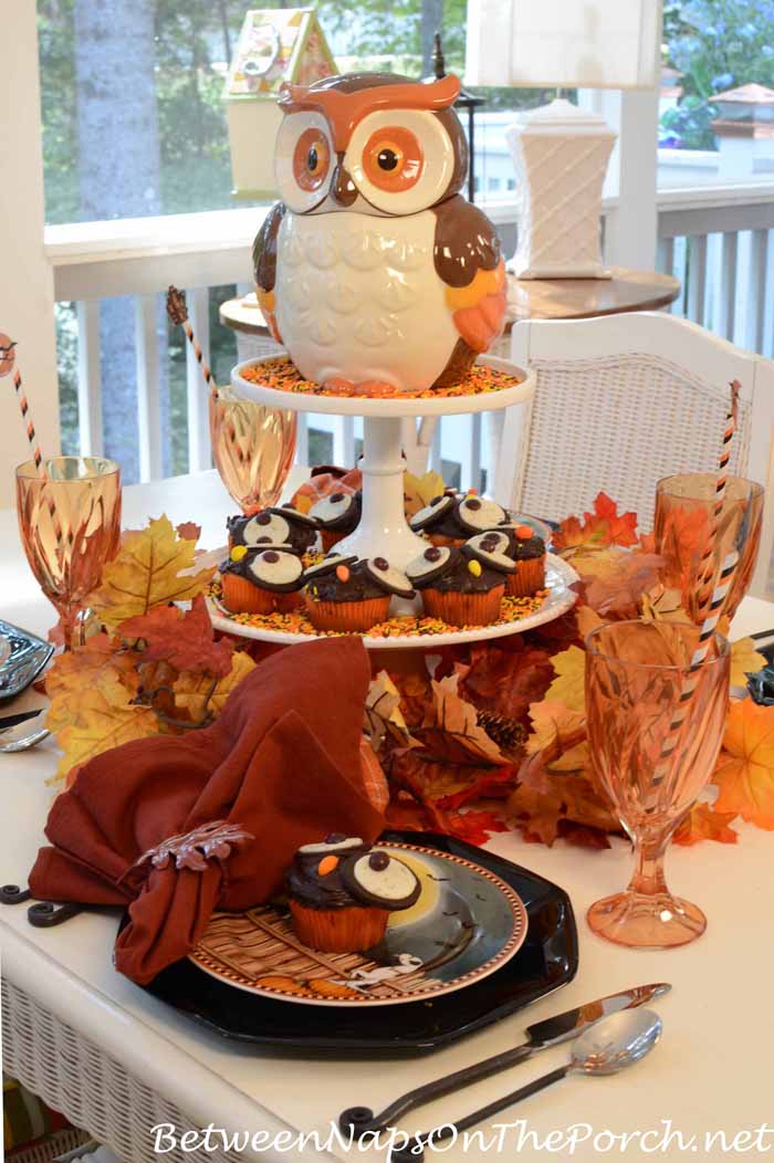 Halloween Table Setting With David Carter Brown Pumpkin Hollow Plates