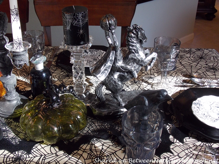 Headless Horseman in Halloween Tablescape