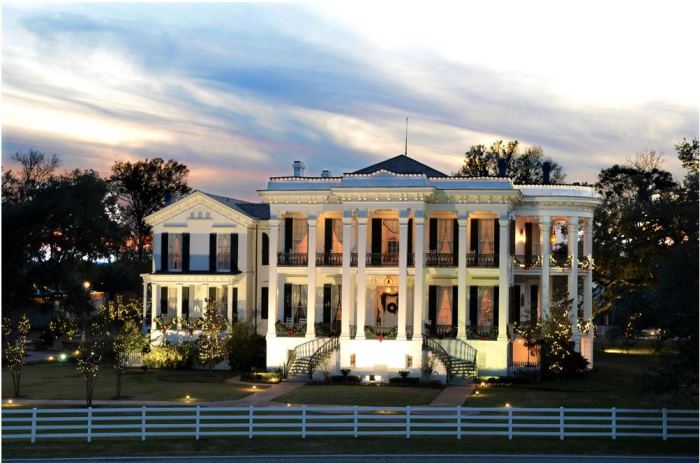 Nottoway Plantation Lit Up At Night