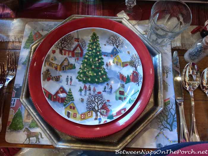 Pottery Barn Winter Village Plates