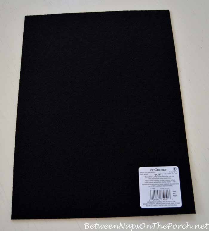 Stiffened Black Felt