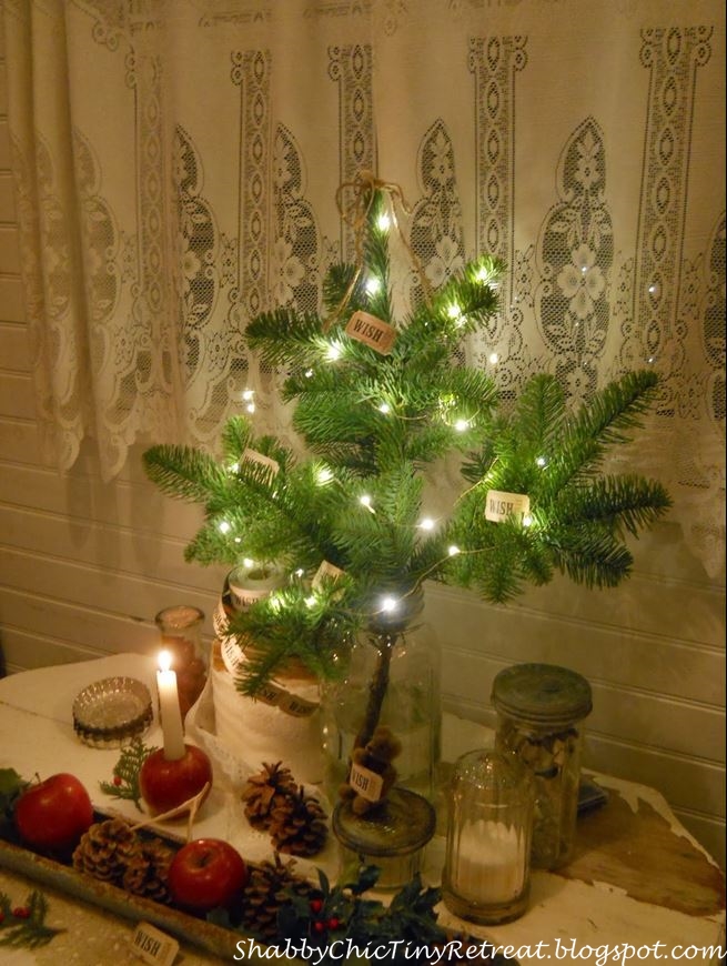 Christmas Decorating with Apples, Pine Cones and a Sweet Little Tree